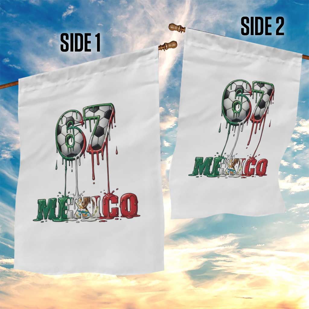 Funny Mexico Soccer 67 Meme Garden Flag Chicano Soccer Lovers