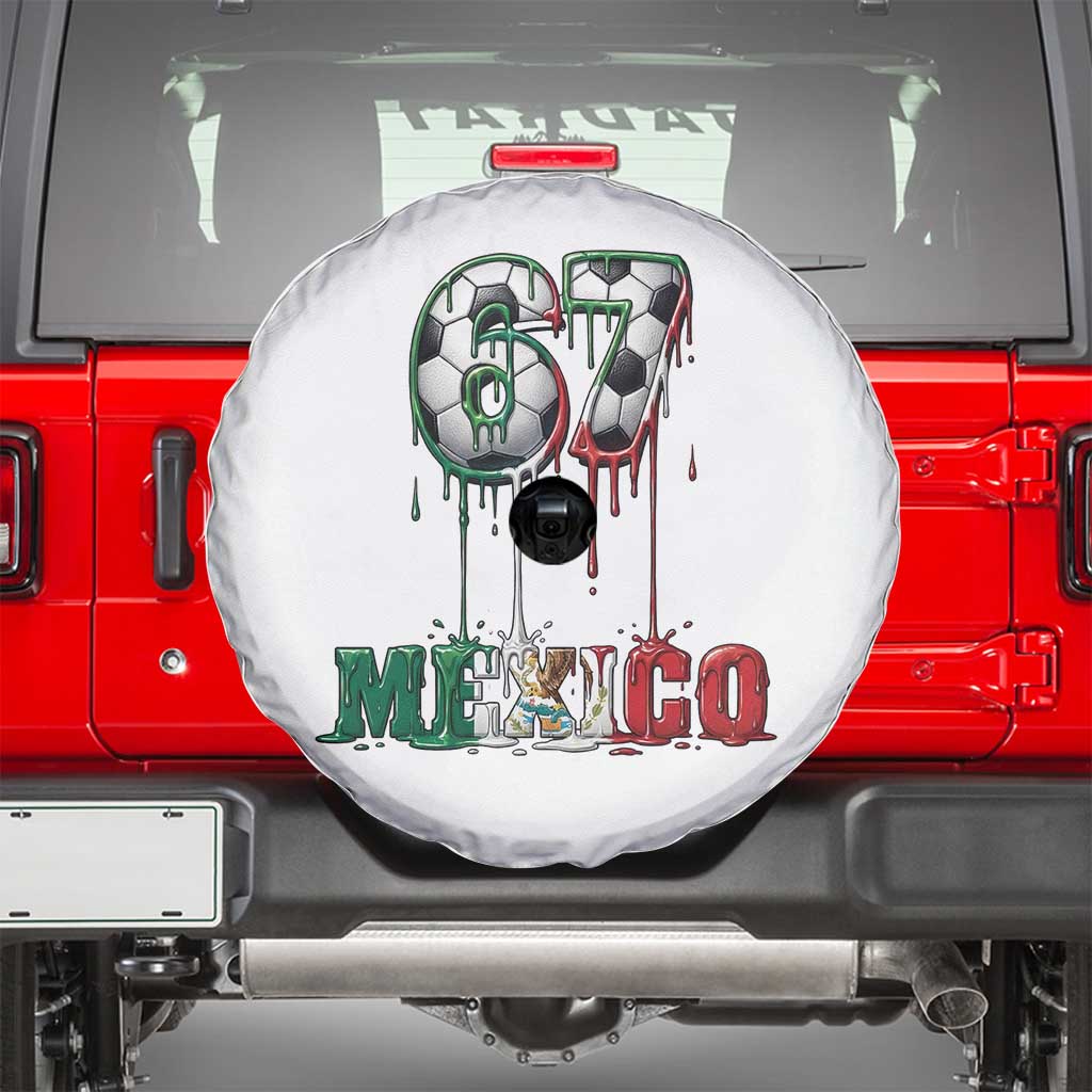 Funny Mexico Soccer 67 Meme Spare Tire Cover Chicano Soccer Lovers