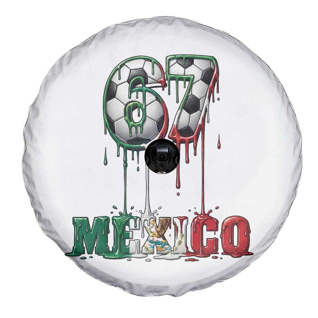 Funny Mexico Soccer 67 Meme Spare Tire Cover Chicano Soccer Lovers