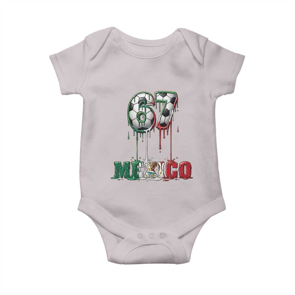 Funny Mexico Soccer 67 Meme Baby Onesie Chicano Soccer Lovers