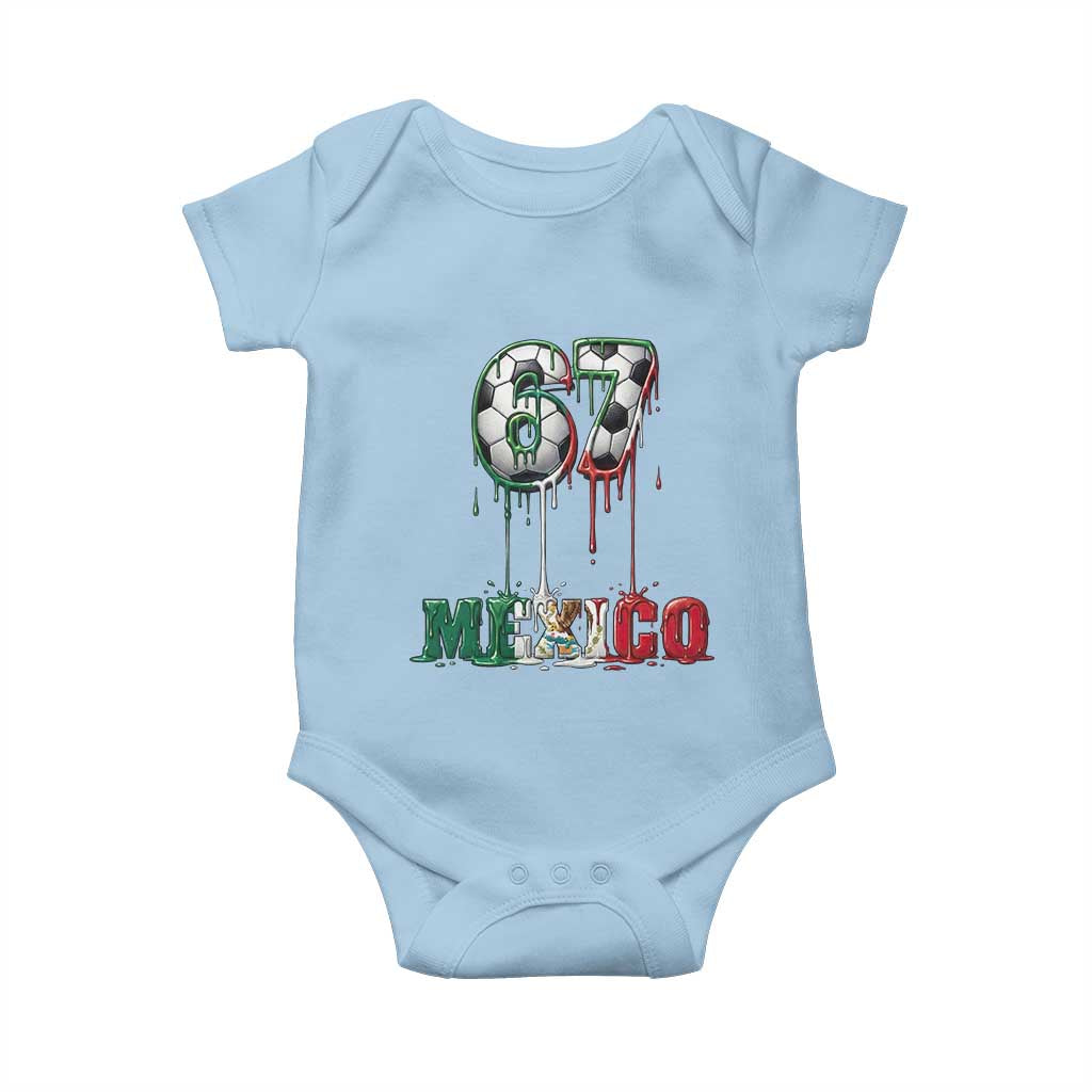Funny Mexico Soccer 67 Meme Baby Onesie Chicano Soccer Lovers