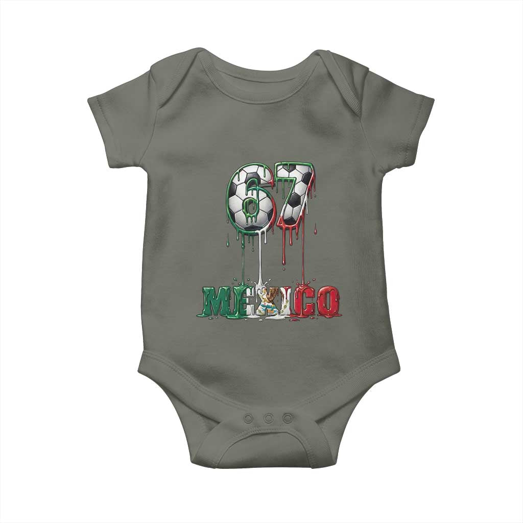 Funny Mexico Soccer 67 Meme Baby Onesie Chicano Soccer Lovers