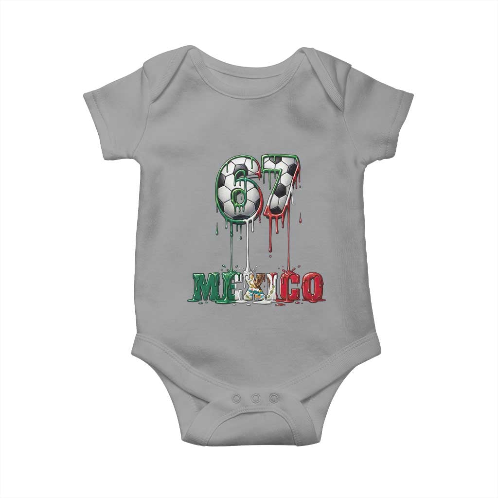 Funny Mexico Soccer 67 Meme Baby Onesie Chicano Soccer Lovers