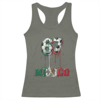 Funny Mexico Soccer 67 Meme Racerback Tank Top Chicano Soccer Lovers