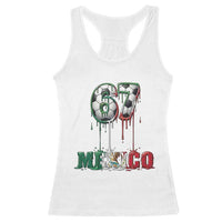Funny Mexico Soccer 67 Meme Racerback Tank Top Chicano Soccer Lovers