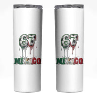 Funny Mexico Soccer 67 Meme Skinny Tumbler Chicano Soccer Lovers
