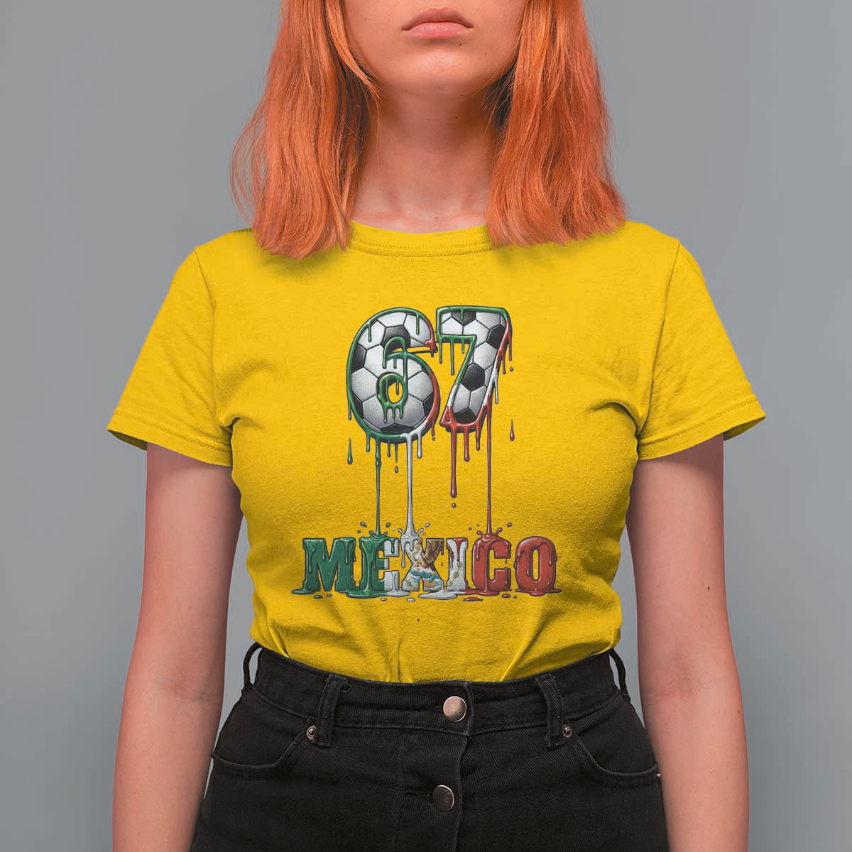 Funny Mexico Soccer 67 Meme T Shirt For Women Chicano Soccer Lovers