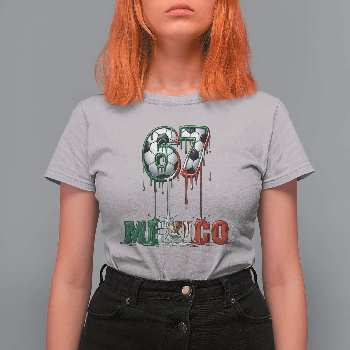 Funny Mexico Soccer 67 Meme T Shirt For Women Chicano Soccer Lovers