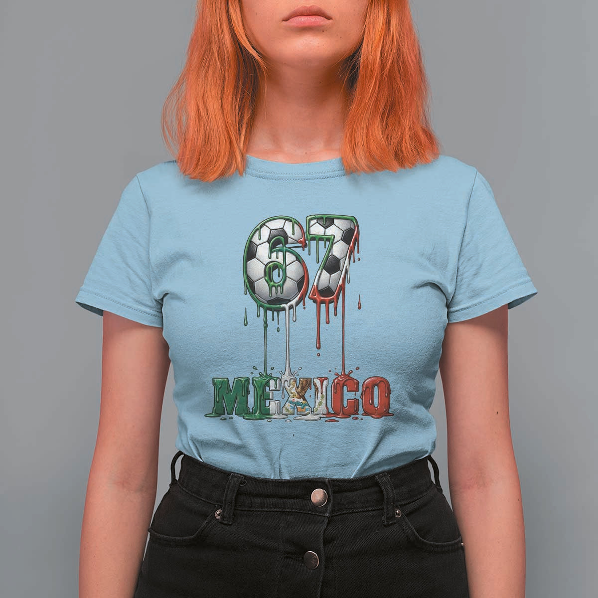 Funny Mexico Soccer 67 Meme T Shirt For Women Chicano Soccer Lovers