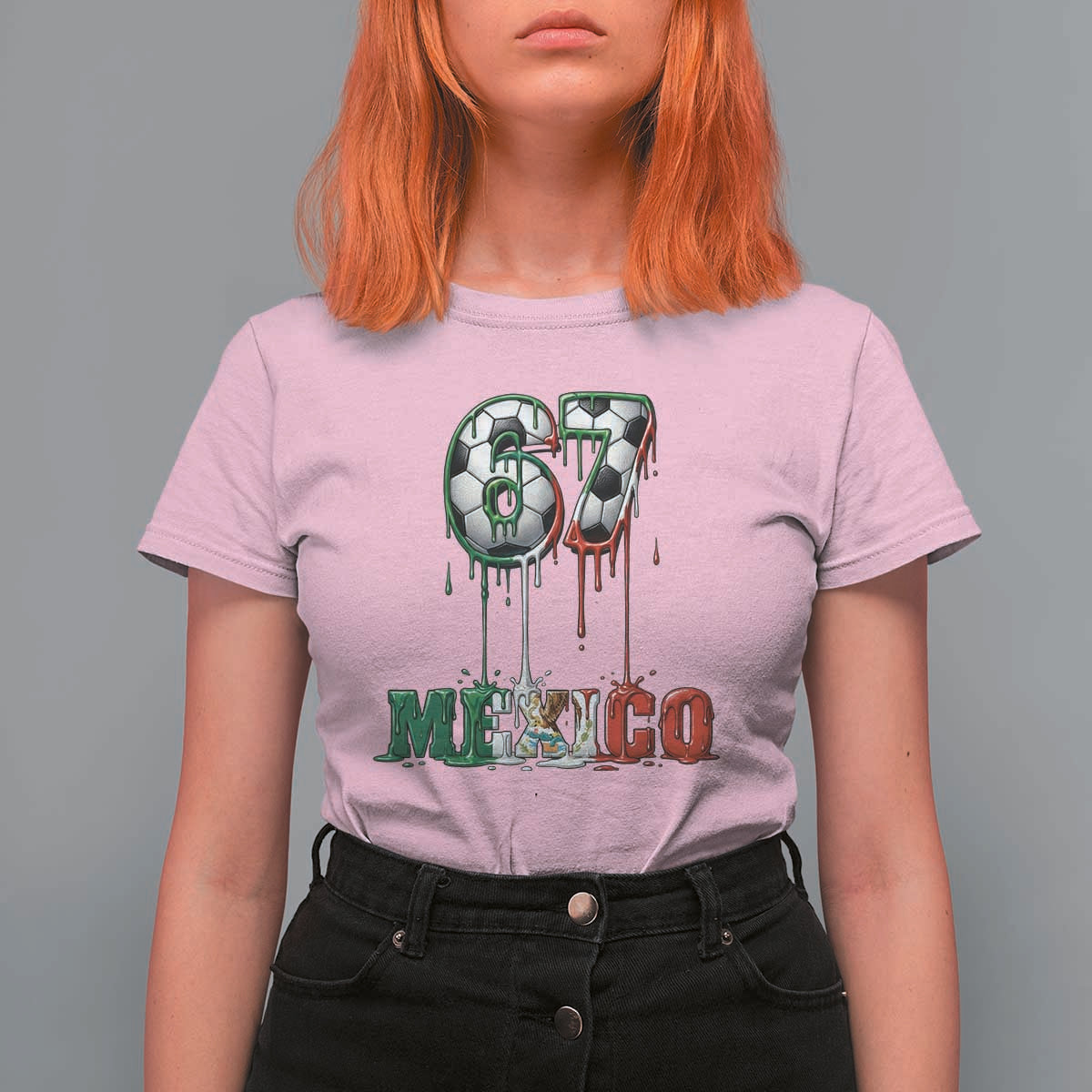 Funny Mexico Soccer 67 Meme T Shirt For Women Chicano Soccer Lovers