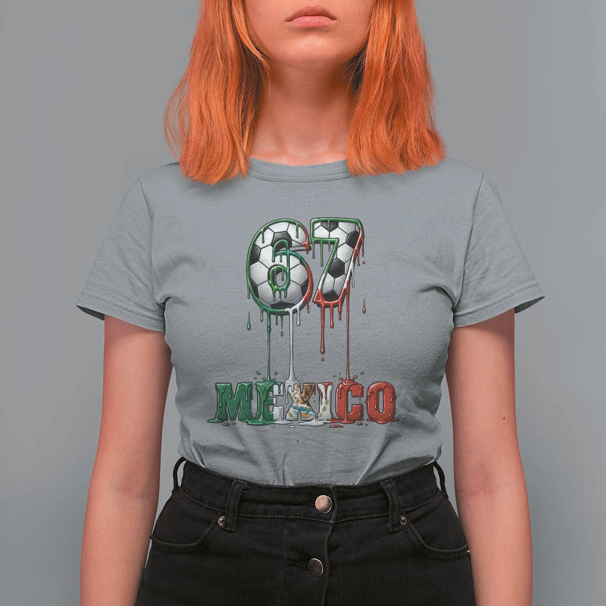 Funny Mexico Soccer 67 Meme T Shirt For Women Chicano Soccer Lovers