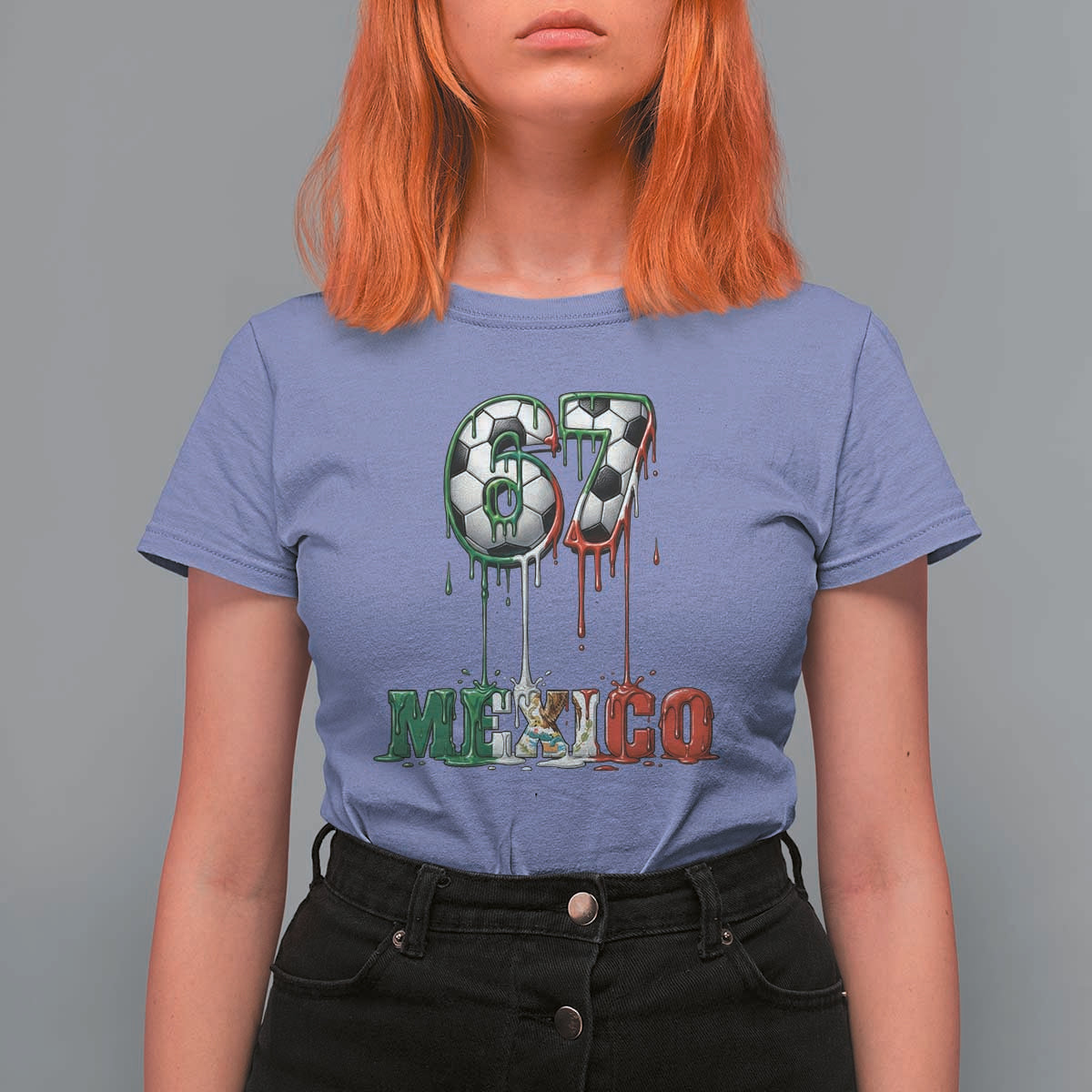 Funny Mexico Soccer 67 Meme T Shirt For Women Chicano Soccer Lovers