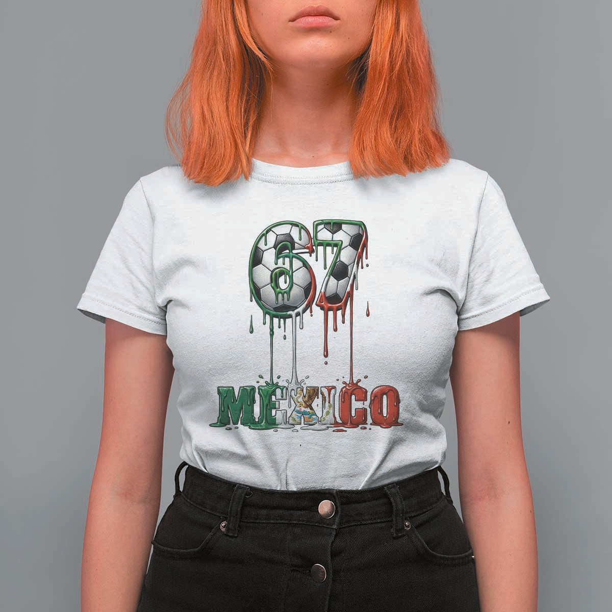 Funny Mexico Soccer 67 Meme T Shirt For Women Chicano Soccer Lovers