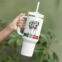 Funny Mexico Soccer 67 Meme Tumbler With Handle Chicano Soccer Lovers