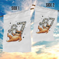 Funny Cat Playing Soccer Garden Flag Six Seven Meme