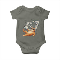 Funny Cat Playing Soccer Baby Onesie Six Seven Meme