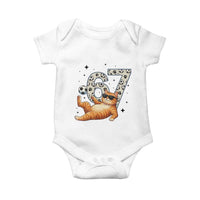 Funny Cat Playing Soccer Baby Onesie Six Seven Meme