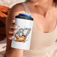 Funny Cat Playing Soccer 4 in 1 Can Cooler Tumbler Six Seven Meme