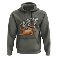 Funny Cat Playing Soccer Hoodie Six Seven Meme
