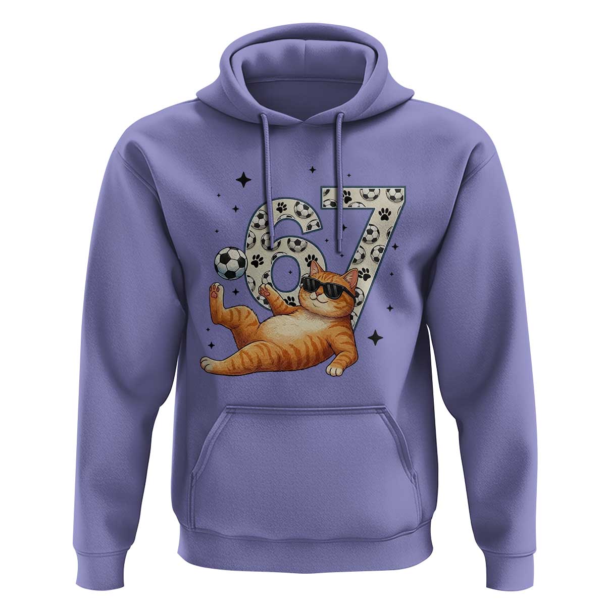 Funny Cat Playing Soccer Hoodie Six Seven Meme