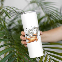 Funny Cat Playing Soccer Skinny Tumbler Six Seven Meme