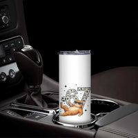 Funny Cat Playing Soccer Skinny Tumbler Six Seven Meme