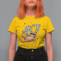 Funny Cat Playing Soccer T Shirt For Women Six Seven Meme