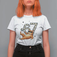 Funny Cat Playing Soccer T Shirt For Women Six Seven Meme