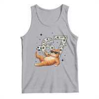 Funny Cat Playing Soccer Tank Top Six Seven Meme