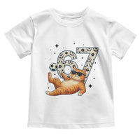 Funny Cat Playing Soccer Toddler T Shirt Six Seven Meme