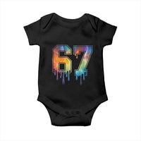 Funny Six Seven Prism Effect Printed Meme Baby Onesie