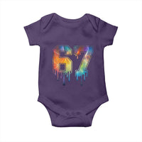 Funny Six Seven Prism Effect Printed Meme Baby Onesie