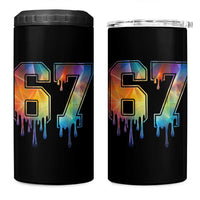 Funny Six Seven Prism Effect Printed Meme 4 in 1 Can Cooler Tumbler