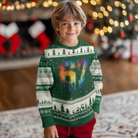Funny Six Seven Prism Effect Printed Meme Ugly Christmas Sweater