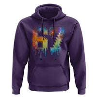 Funny Six Seven Prism Effect Printed Meme Hoodie
