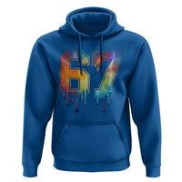 Funny Six Seven Prism Effect Printed Meme Hoodie
