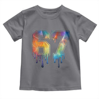 Funny Six Seven Prism Effect Printed Meme Toddler T Shirt