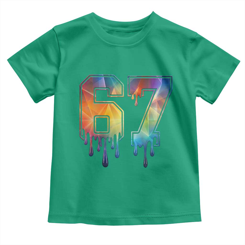 Funny Six Seven Prism Effect Printed Meme Toddler T Shirt