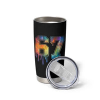 Funny Six Seven Prism Effect Printed Meme Tumbler Cup