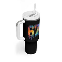 Funny Six Seven Prism Effect Printed Meme Tumbler With Handle