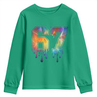 Funny Six Seven Prism Effect Printed Meme Youth Sweatshirt