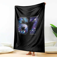 Prism Rainbow Effect Printed Throw Blanket Six Seven 67 Meme