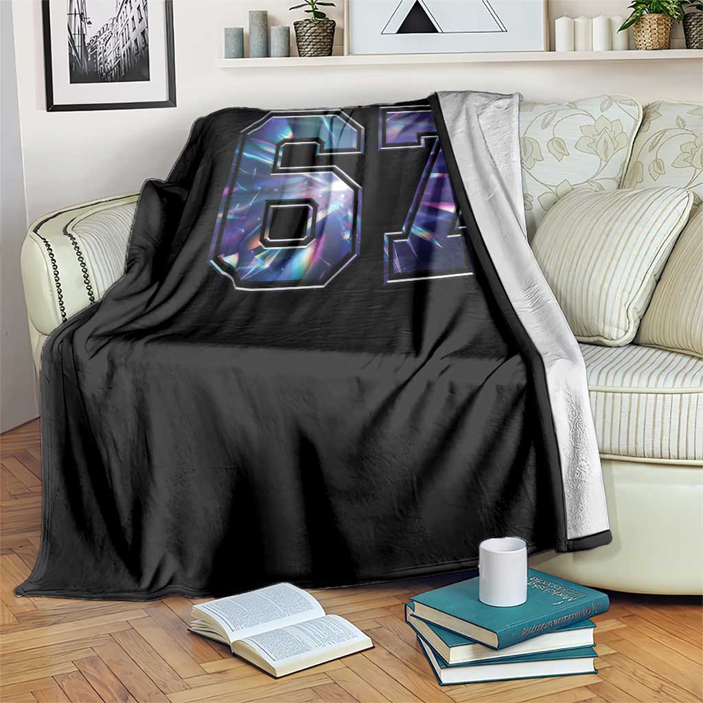 Prism Rainbow Effect Printed Throw Blanket Six Seven 67 Meme