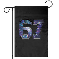 Prism Rainbow Effect Printed Garden Flag Six Seven 67 Meme