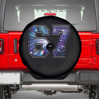 Prism Rainbow Effect Printed Spare Tire Cover Six Seven 67 Meme