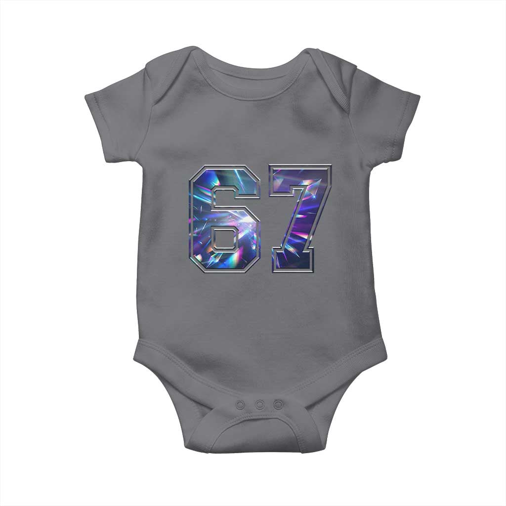 Prism Rainbow Effect Printed Baby Onesie Six Seven 67 Meme