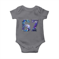 Prism Rainbow Effect Printed Baby Onesie Six Seven 67 Meme