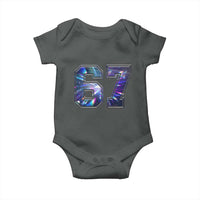 Prism Rainbow Effect Printed Baby Onesie Six Seven 67 Meme