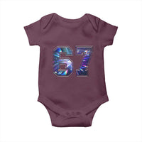 Prism Rainbow Effect Printed Baby Onesie Six Seven 67 Meme