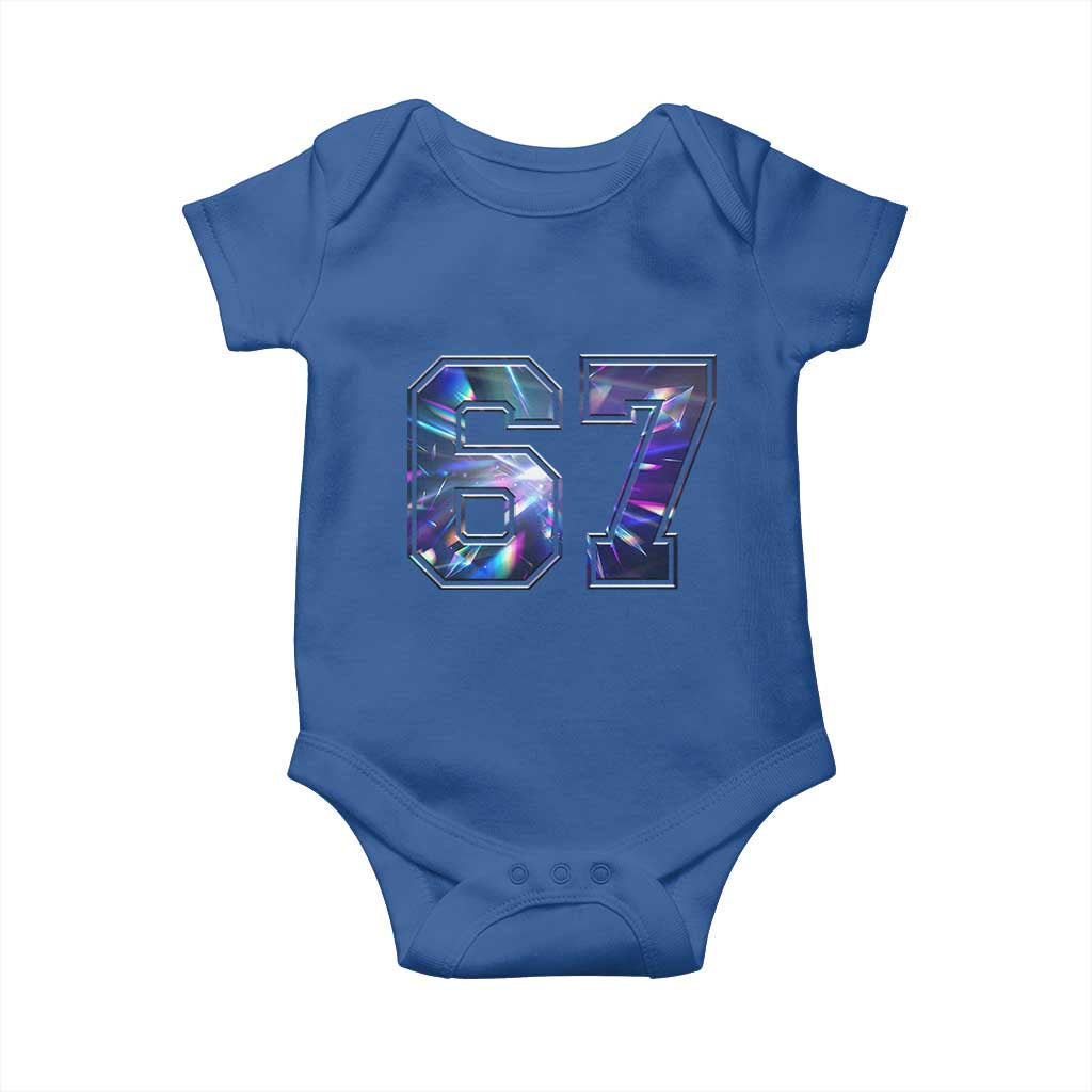 Prism Rainbow Effect Printed Baby Onesie Six Seven 67 Meme